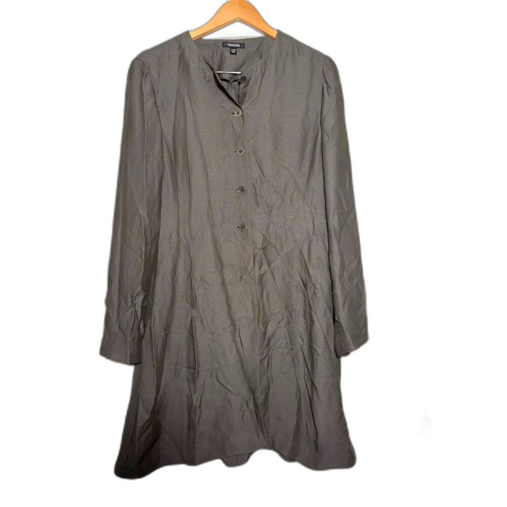 Emanuel Ungaro Silk Tunic Blouse Dress Women's Size 12 Lagenlook Artsy Boho